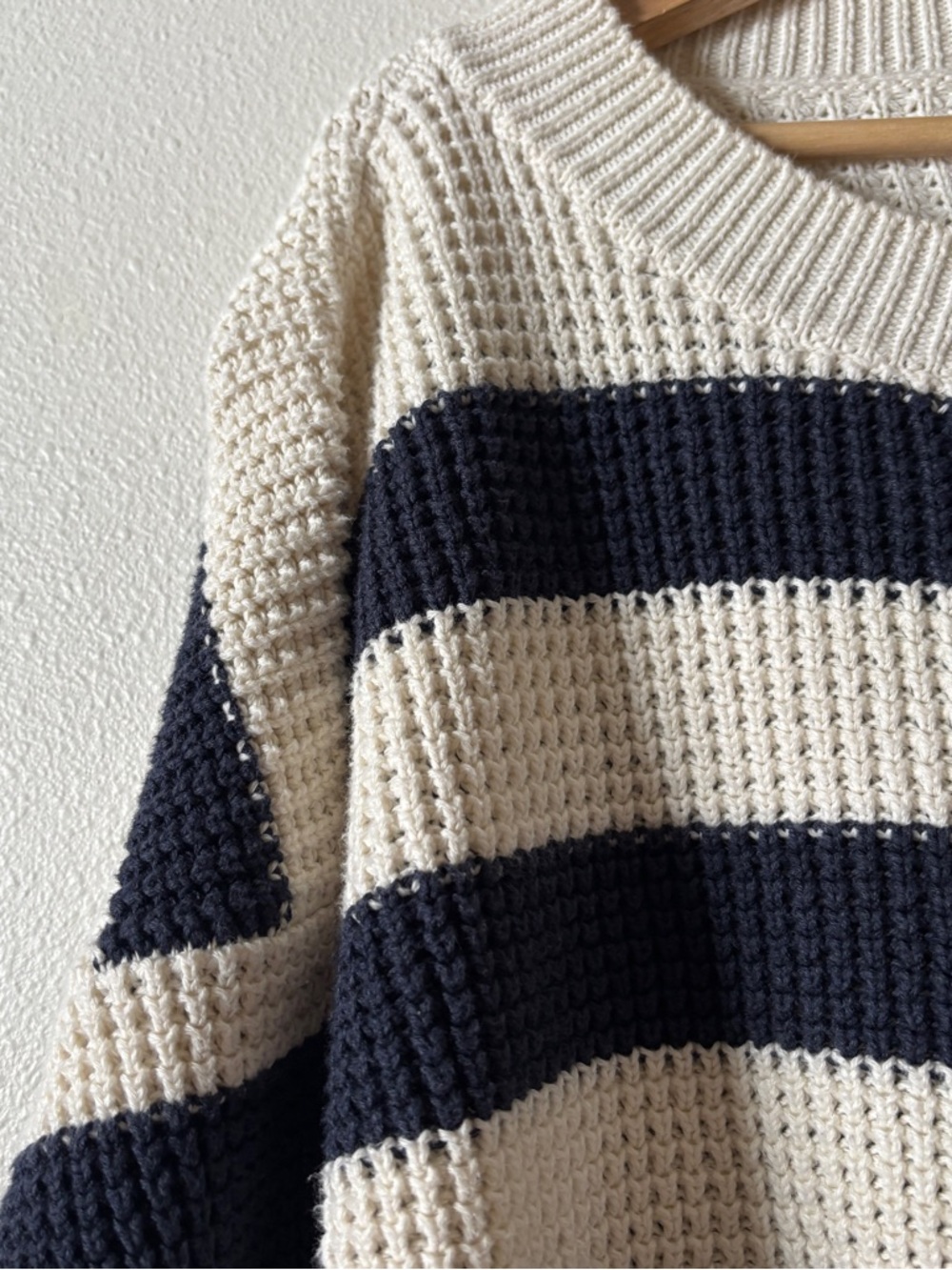 Emerson Fry Daily Sweater Navy French Stripe Organic Cotton Size Small - Picture 6 of 11
